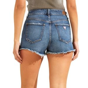 GUESS Two Tone Raw Hem Distressed Shorts Size 26